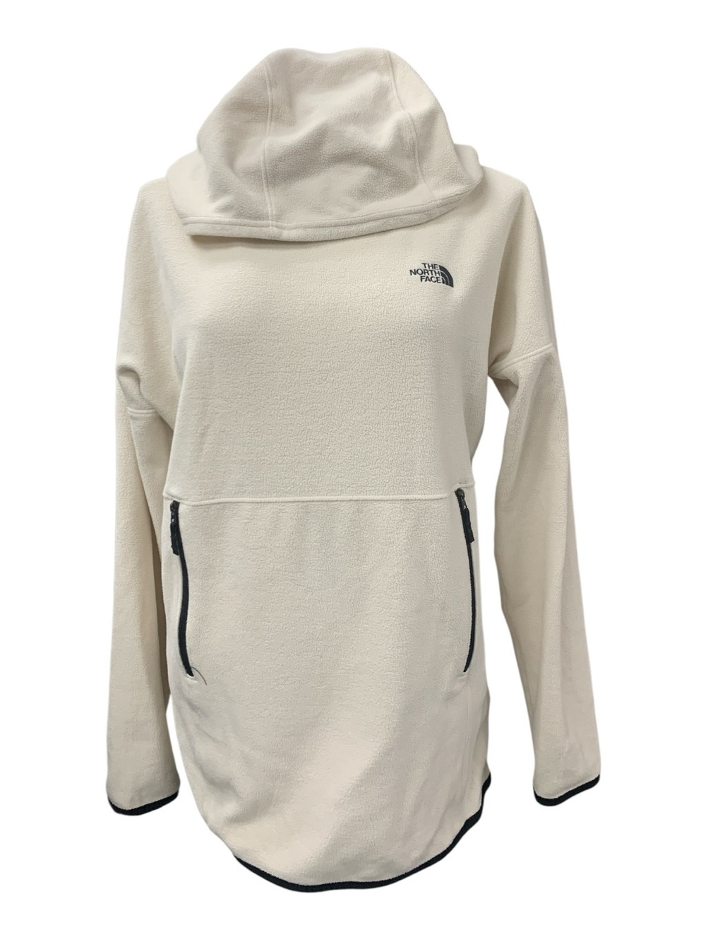 The North Face Women’s Cream Cowl Neck Fleece Pullover with Zip Pockets
